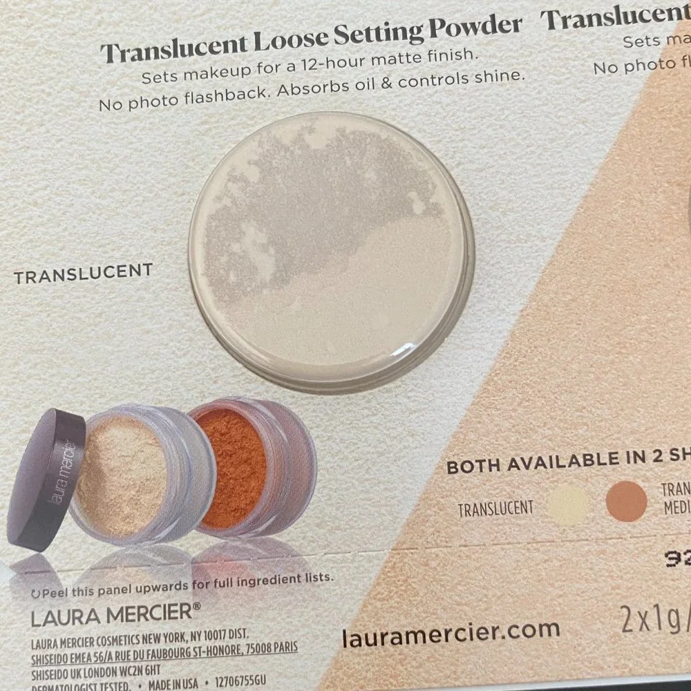 Laura Mercier Translucent Setting Powder duo (Matte finish & Glow finish)